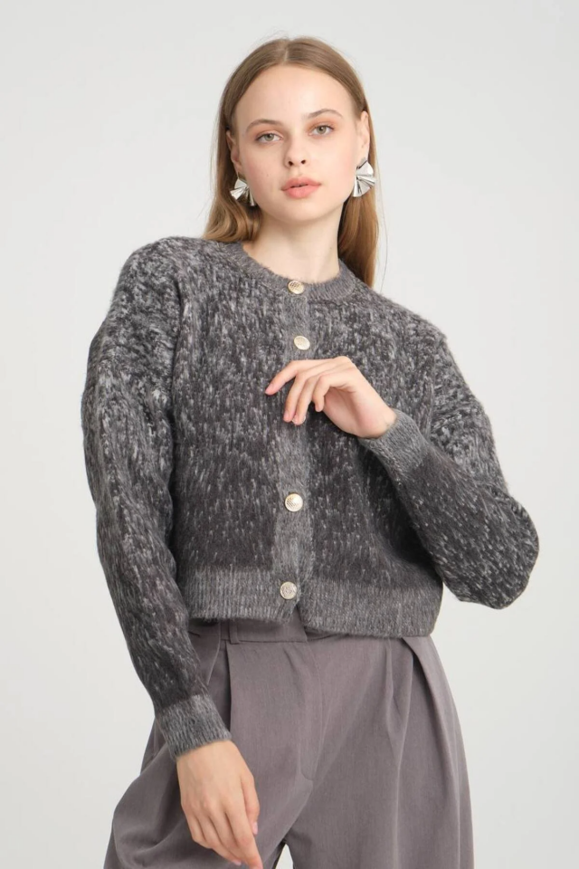 Asur Butik Kadın Triko Crop Hırka