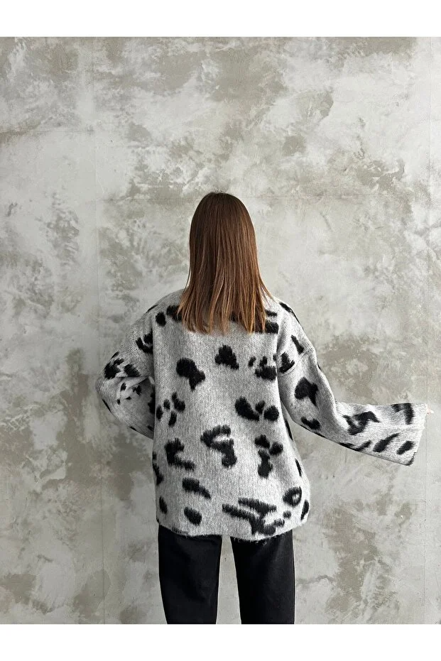 Asur Butik Kadın Benekli Dik Yaka Selanik Kazak