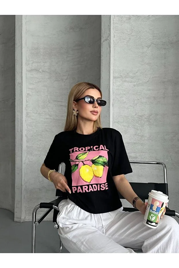 Asur Butik Kadın Ara Boy Limon Baskılı İpeksi Apre Kumaş Tişört Henüz Yorum Yazılmamış.